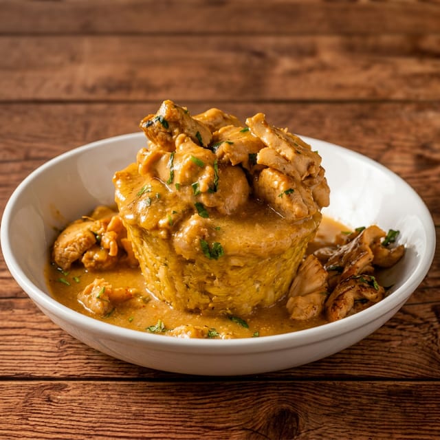 Chicken Mofongo (Pollofongo).